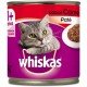 RAÇÃO ÚMIDA WHISKAS LATA PATÊ DE CARNE PARA GATOS ADULTOS 290G