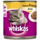 RAÇÃO ÚMIDA WHISKAS LATA PATÊ DE FRANGO PARA GATOS ADULTOS 290G